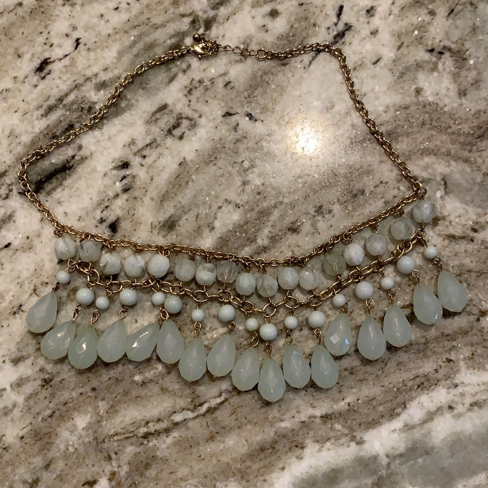Jade green statement necklace